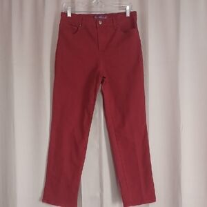 Gloria Vanderbilt Red Amanda Jeans, High Rise Straight Leg 5 Pocket Stretch